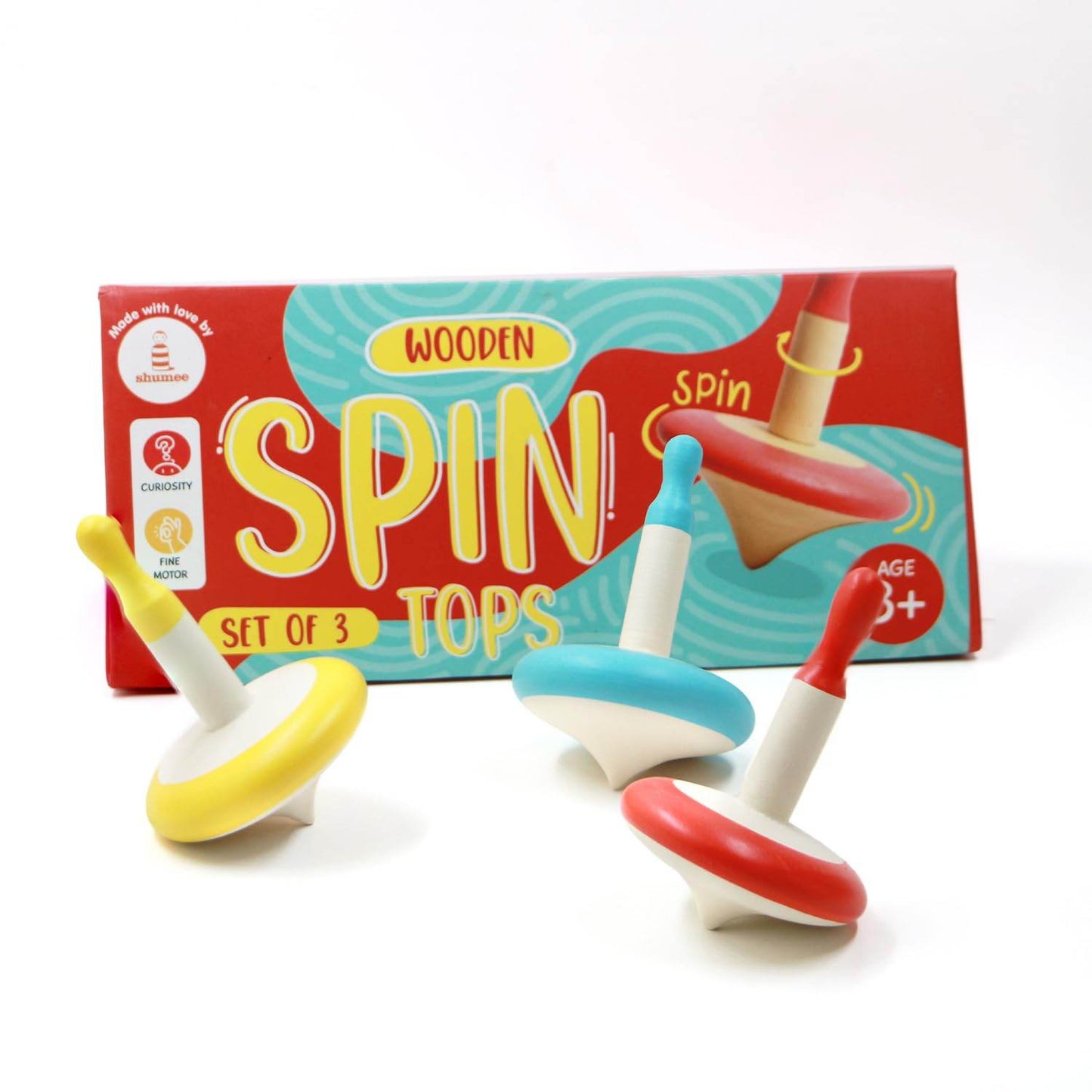 Wooden Spinning Top Toy for Kids & Children - BulkBy