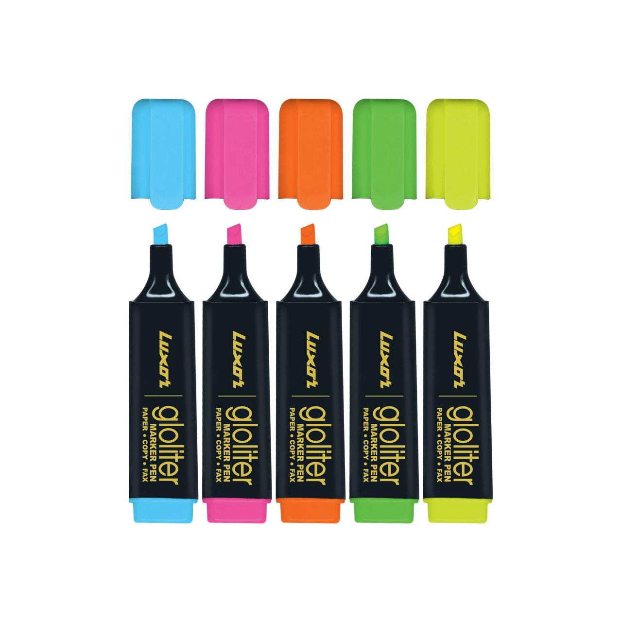 Luxor 886 N Highlighters - Set Of 5, Multicolor