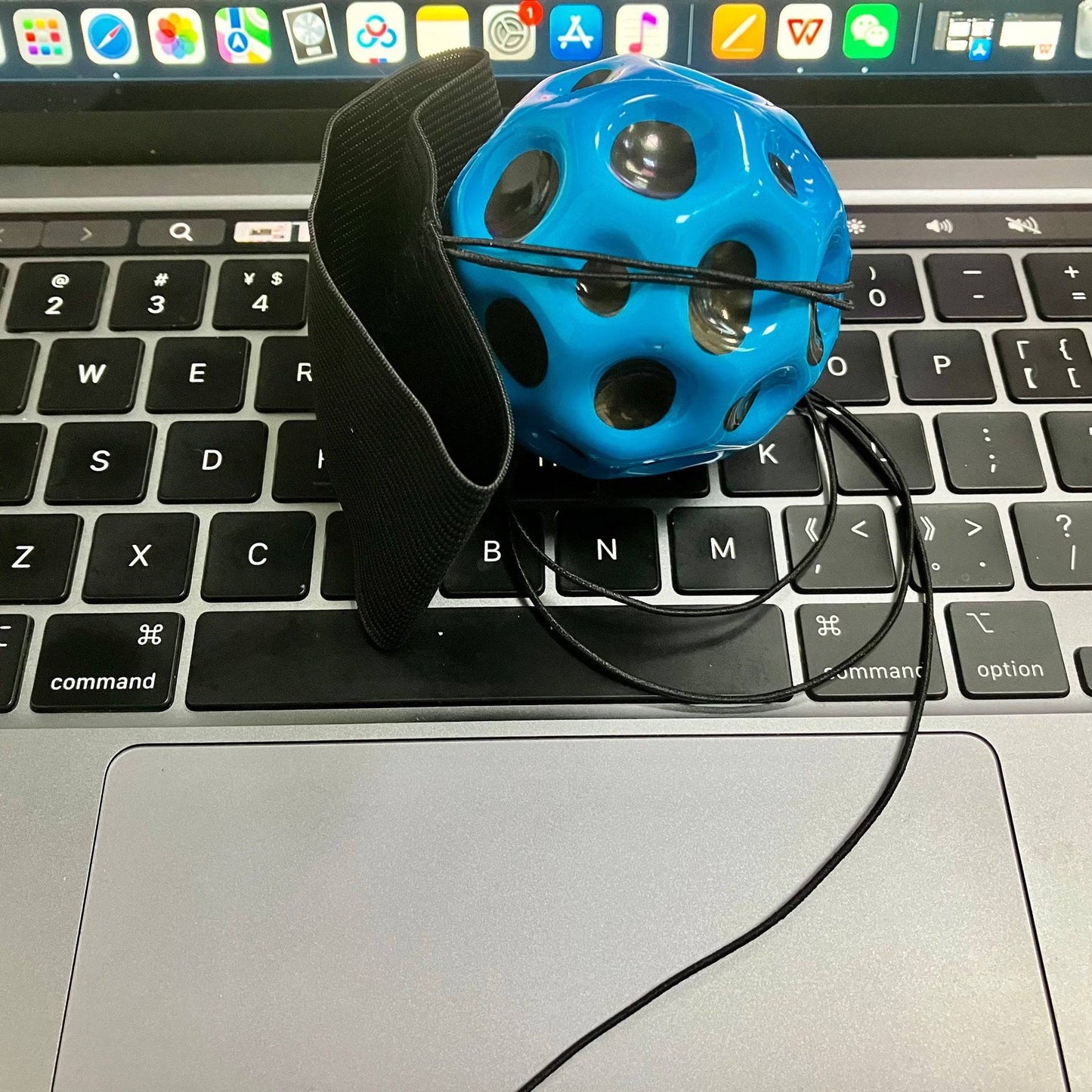 70mm Solid Wrist Elastic Holed Balls Decompression Toy - BulkBy