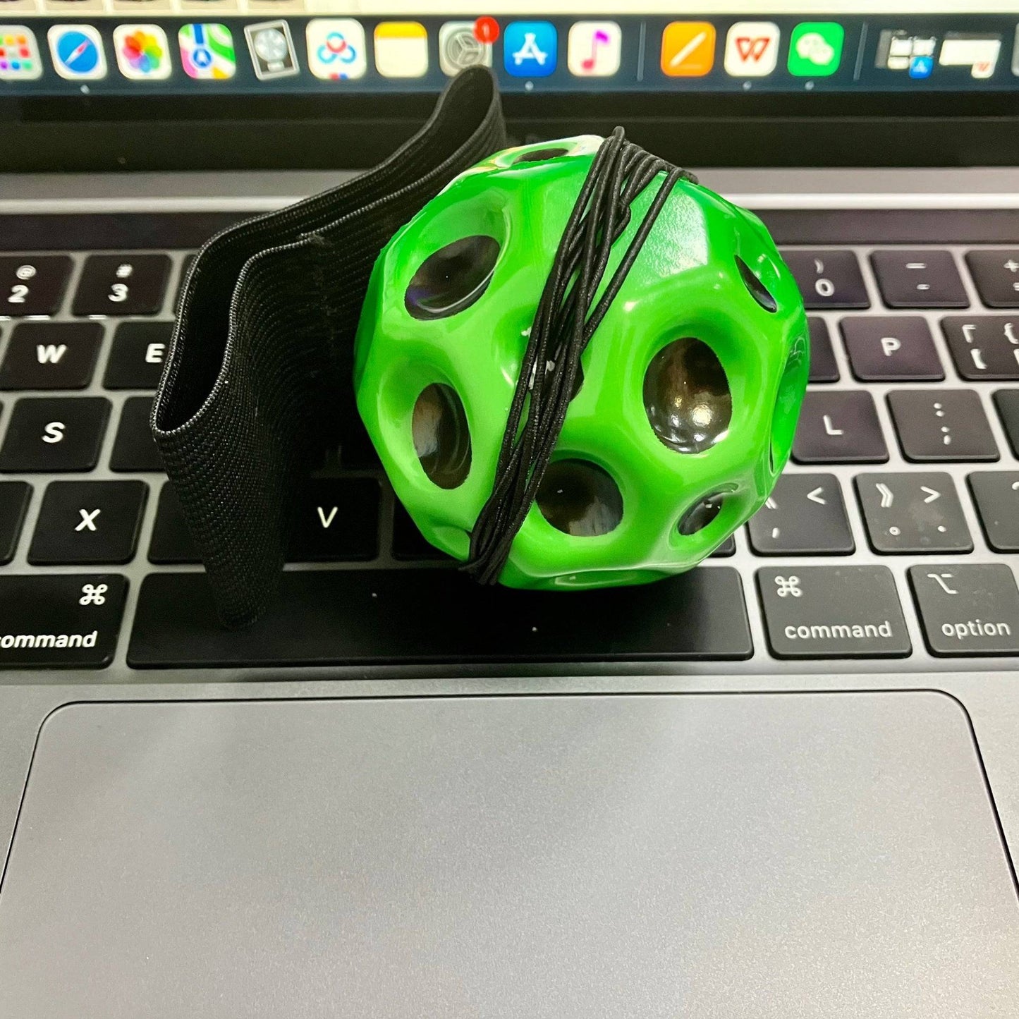 70mm Solid Wrist Elastic Holed Balls Decompression Toy - BulkBy