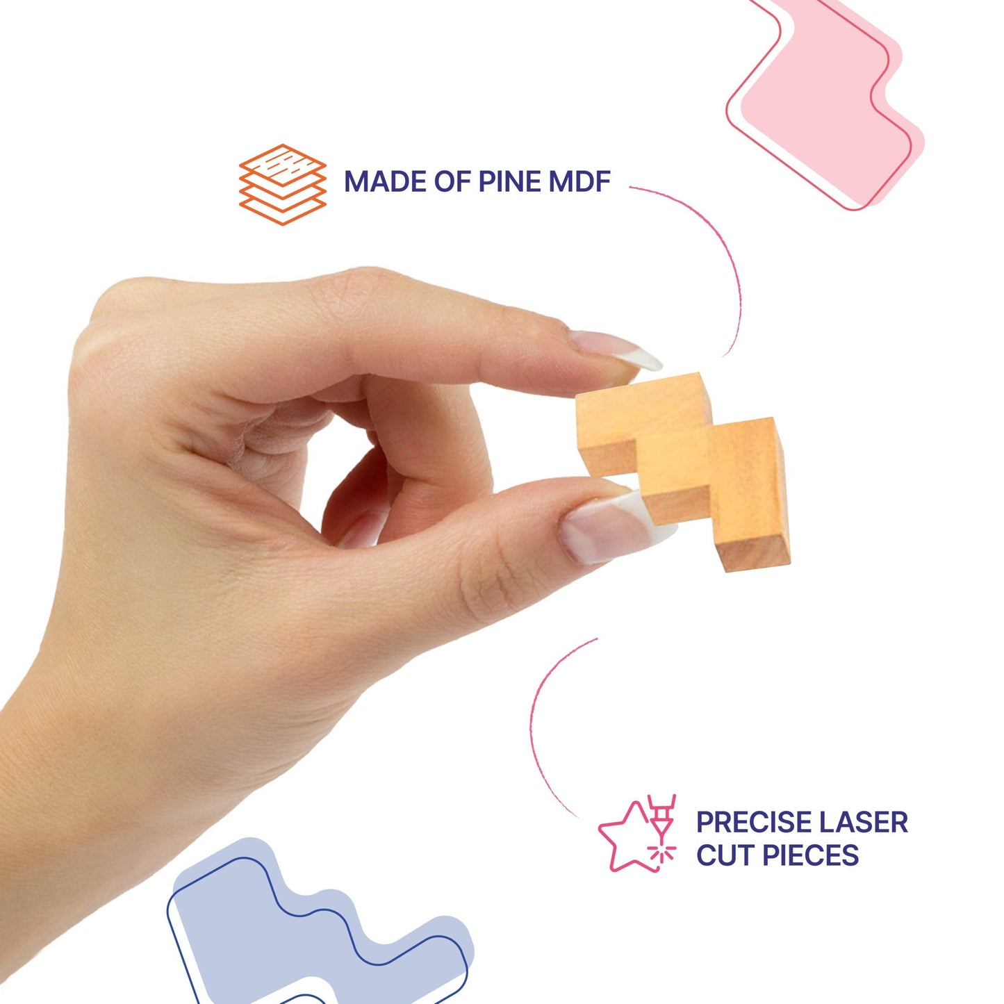 Wooden Pentomino 3D Puzzle Toy for Kids 4+ Years - BulkBy