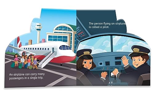 Aeroplane First Shaped Board Books for Children - Transport Airplane