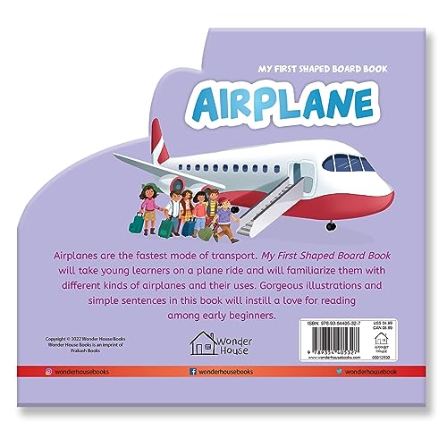 Aeroplane First Shaped Board Books for Children - Transport Airplane