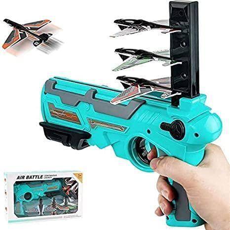 Airplane Launcher Toy Gun with Foam Glider - BulkBy