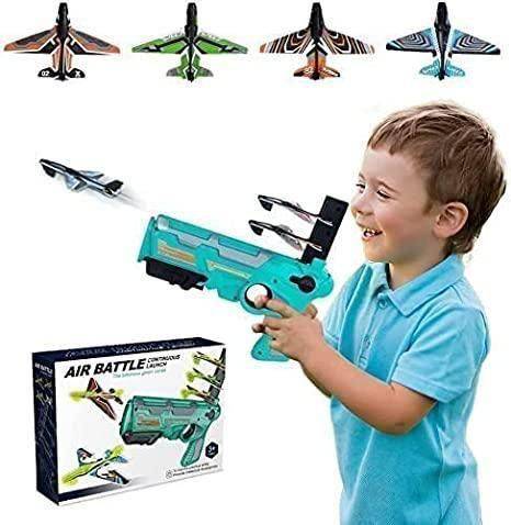Airplane Launcher Toy Gun with Foam Glider - BulkBy