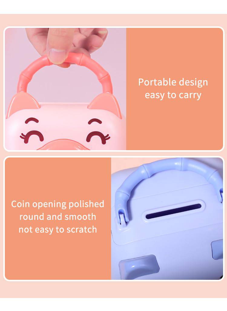 Childrens Cartoon Piggy Bank Cool Light Music Saving Toys Large Gift Box - BulkBy