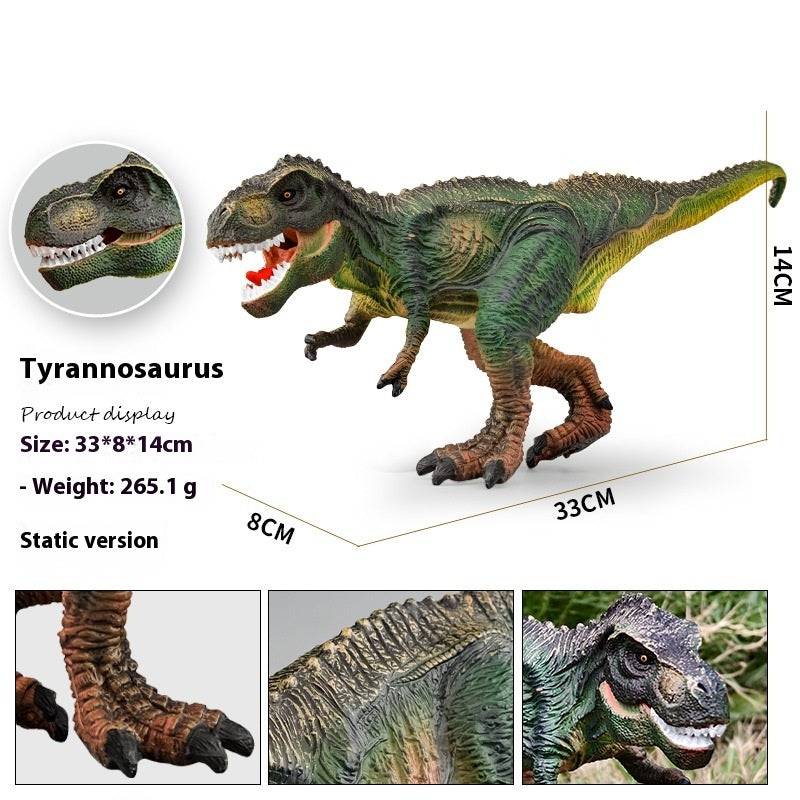 Jurassic Dinosaur With Sound Effect Sound Tyrannosaurus Tyrannosaurus Dinosaur Animal Model Children's Toys Cross-border - BulkBy