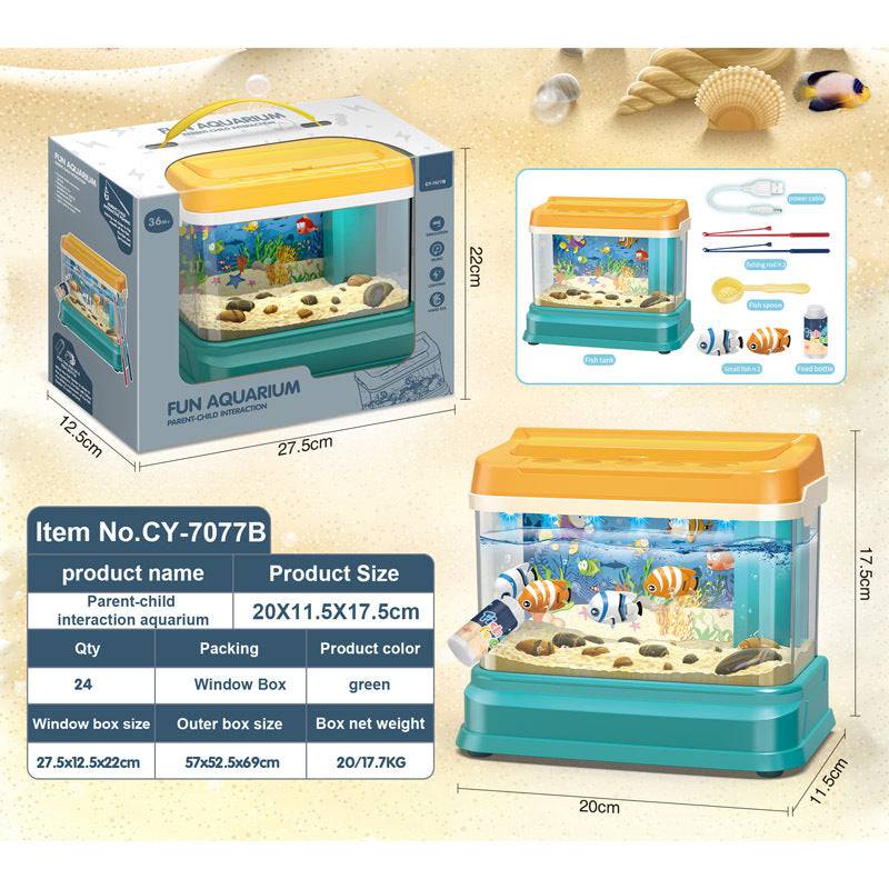 Parent-child Interaction Aquarium Electric Music Light Children Pet Fish Tank - BulkBy