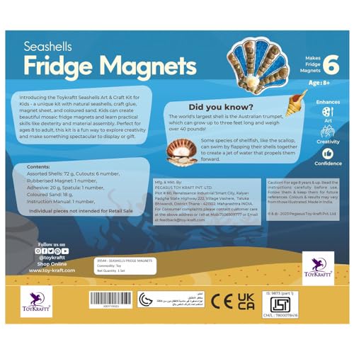TOYKRAFTT Fridge Magnets Art & Craft DIY Kit for Kids for Age of 6+ Years