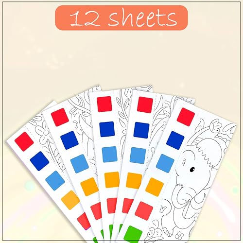 Water Color Painting Book Notepad for Kids with Painting Brush