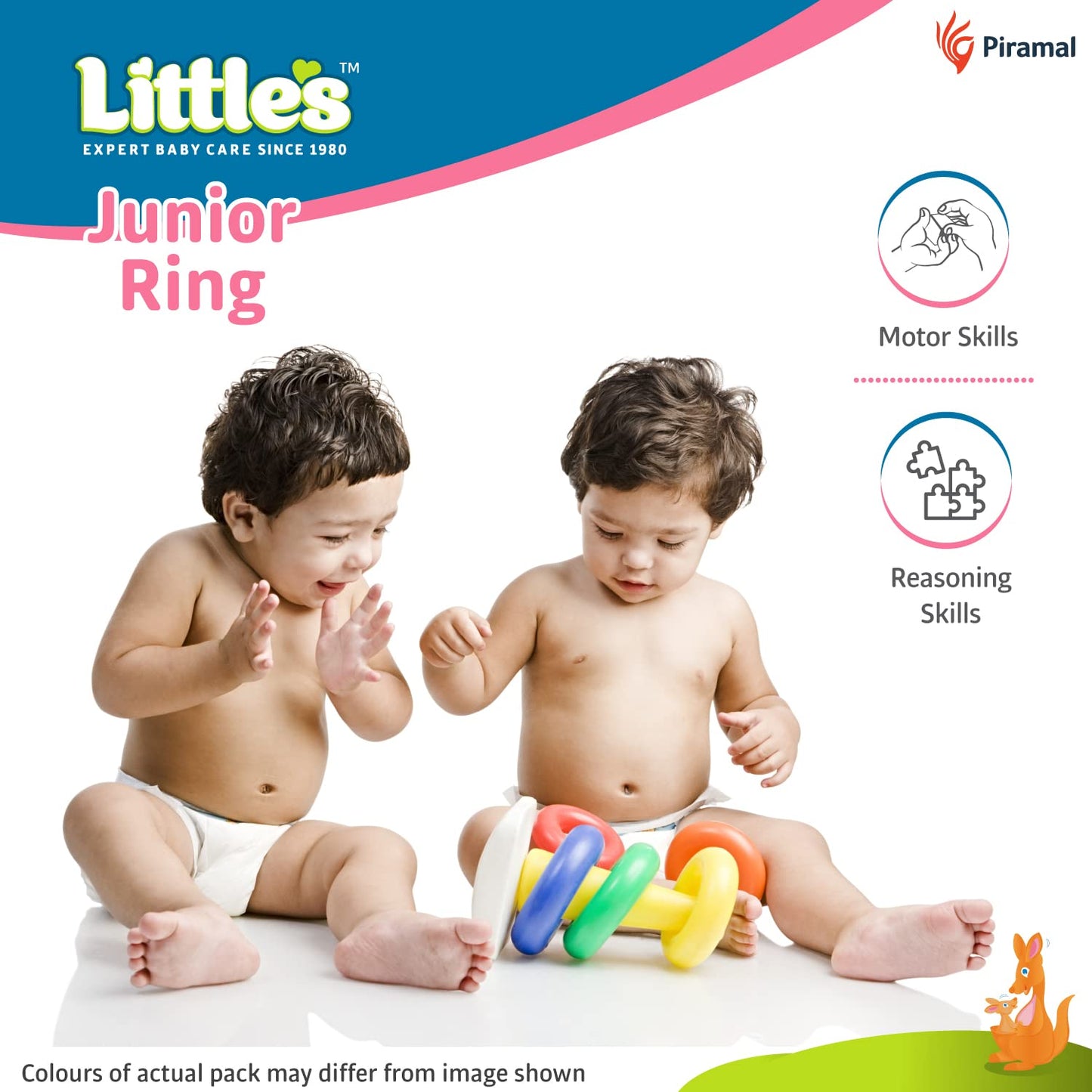 6 Multi-Color Ring Blocks Stacking Educational Activity Toys for Babies, Toddlers & Kids