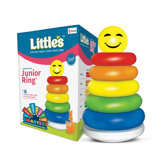 6 Multi-Color Ring Blocks Stacking Educational Activity Toys for Babies, Toddlers & Kids