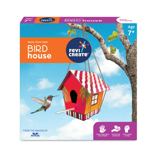Fevicreate Bird House Craft Kit DIY for Kids 5+ | Paint & Hang