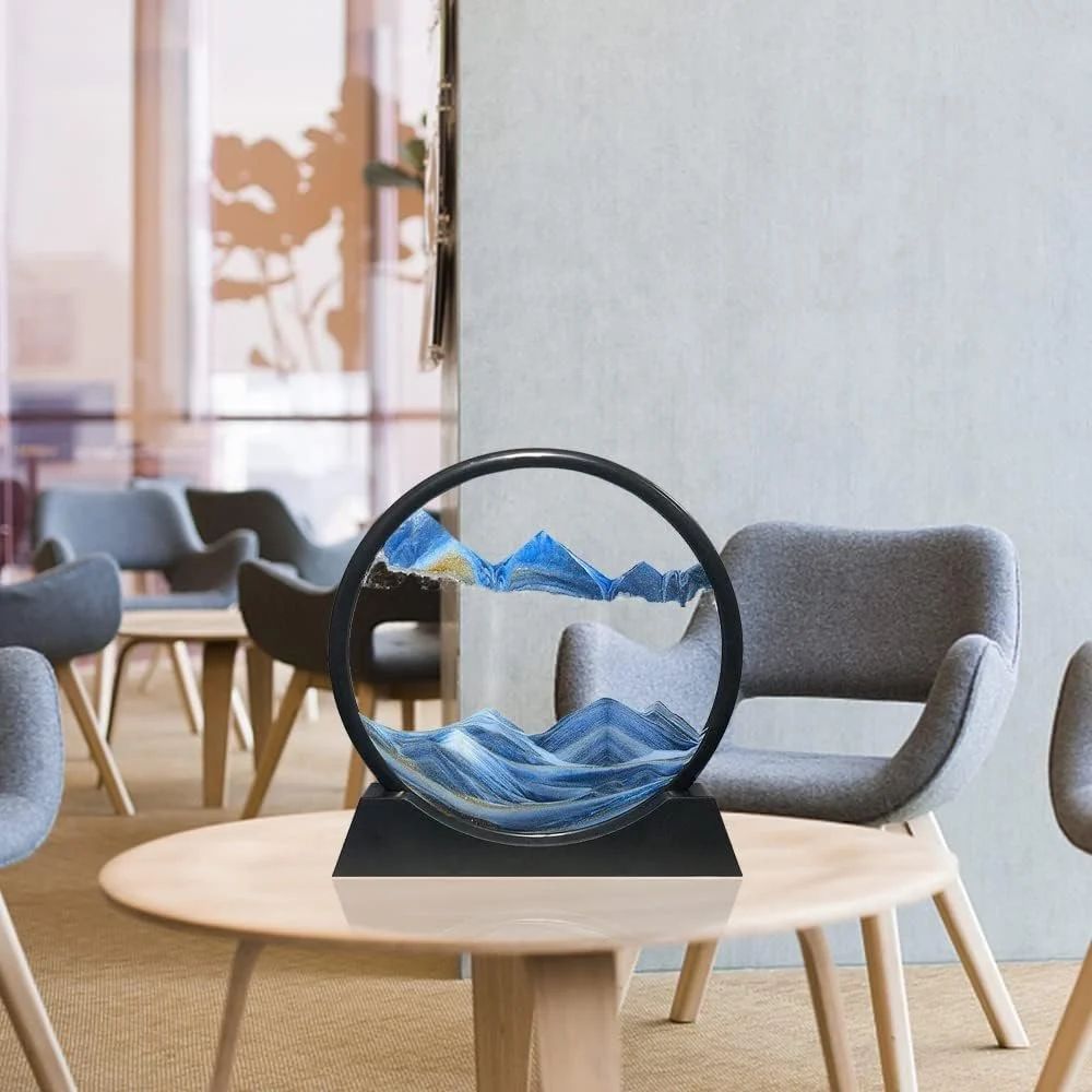 Round Glass Moving Sand Art