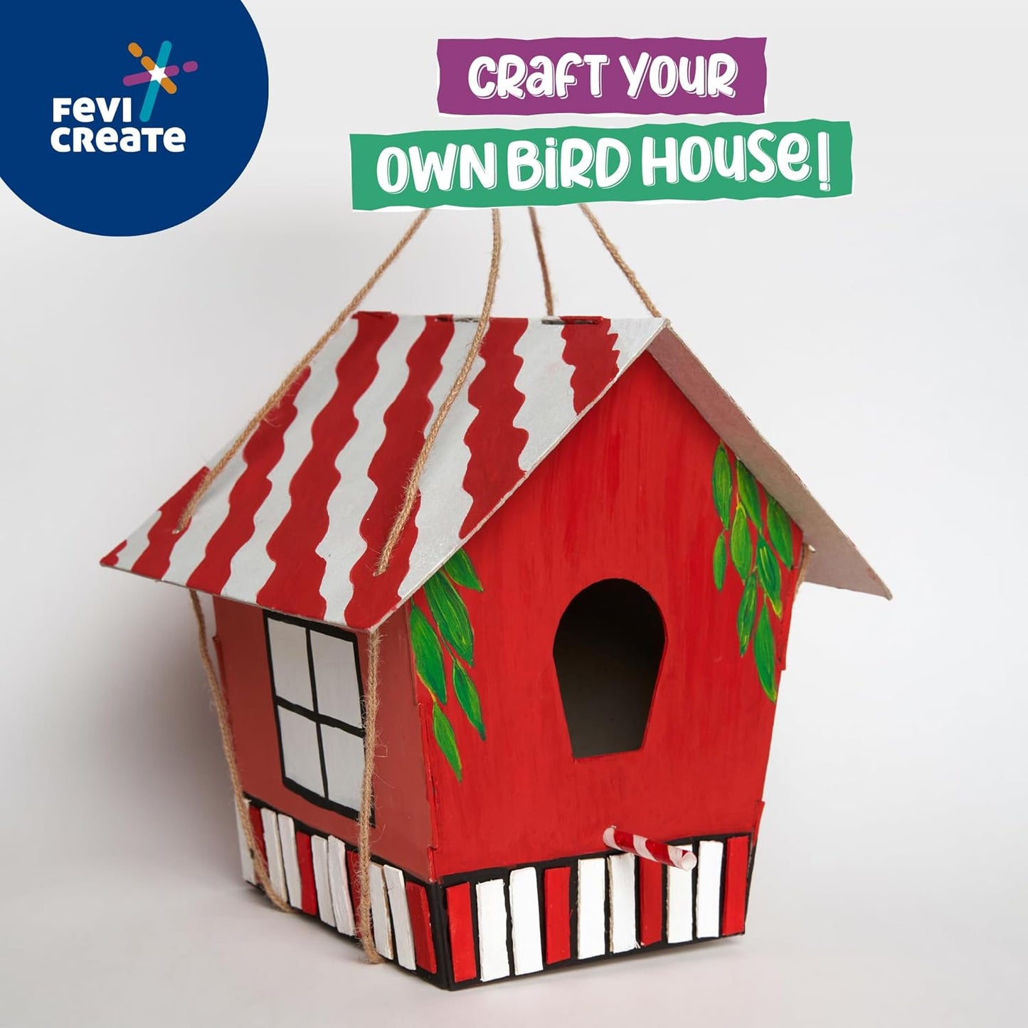 Fevicreate Bird House Craft Kit DIY for Kids 5+ | Paint & Hang