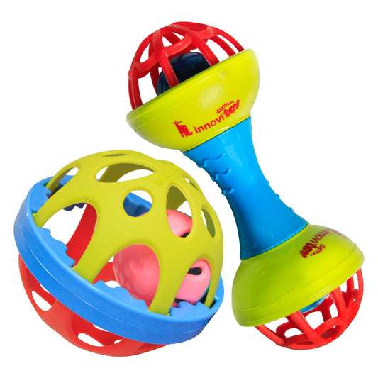 6 Pcs Rattle Set Toys with Teether for New Born, Babies and Infants Safe Non Toxic Premium Quality Baby Shower Gift Set