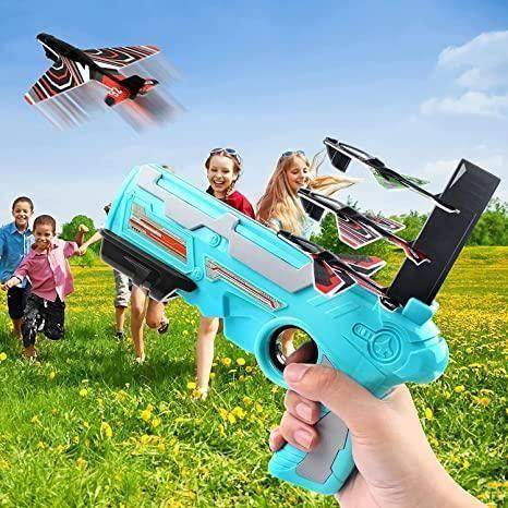 Airplane Launcher Toy Gun with Foam Glider - BulkBy