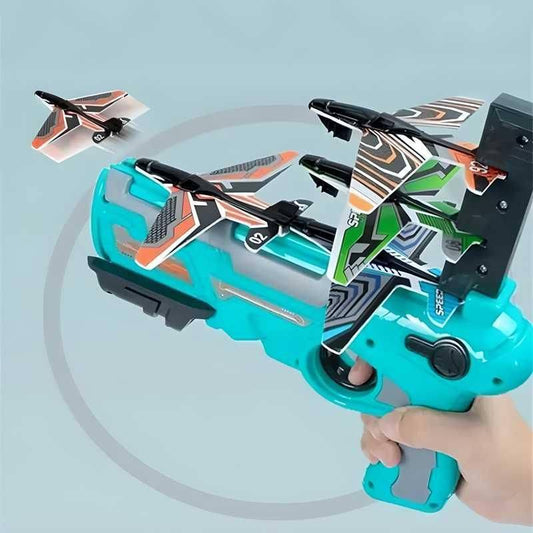 Airplane Launcher Toy Gun with Foam Glider - BulkBy