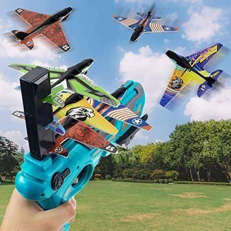 Airplane Launcher Toy Gun with Foam Glider - BulkBy