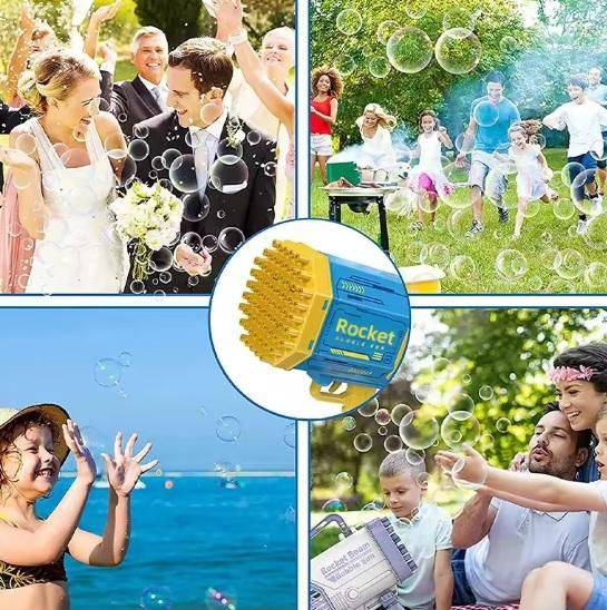 Bubble Gun Machine Kids Automatic Soap Based Bubble Blower - BulkBy