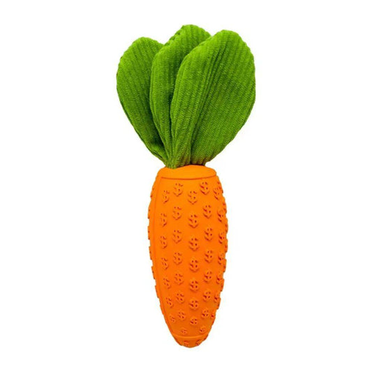 Carrot Dog Chew Toys Durable Rubber Squeaky Toy Shaped Dog Toys For Dogs Boredom Chewers Toothbrush Toy Supplies - BulkBy