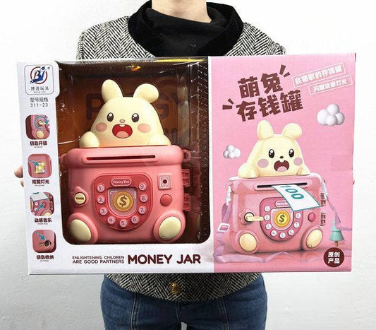 Children's Cartoon Piggy Bank Cool Light Music Saving Toys Large Gift Box - BulkBy