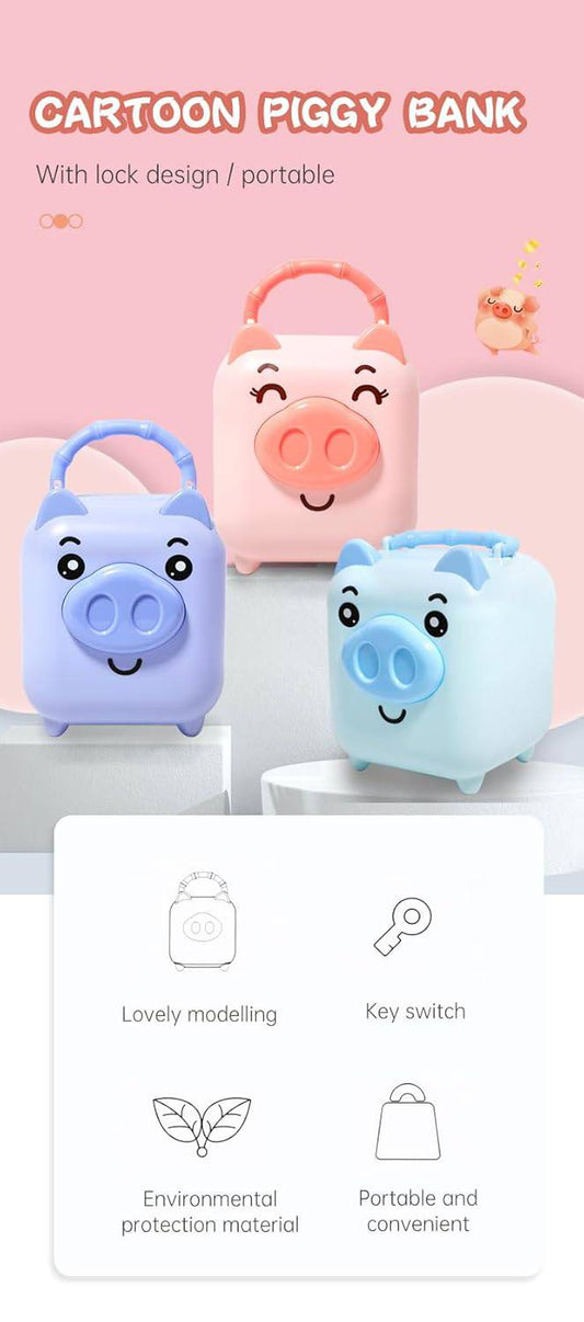 Childrens Cartoon Piggy Bank Cool Light Music Saving Toys Large Gift Box - BulkBy