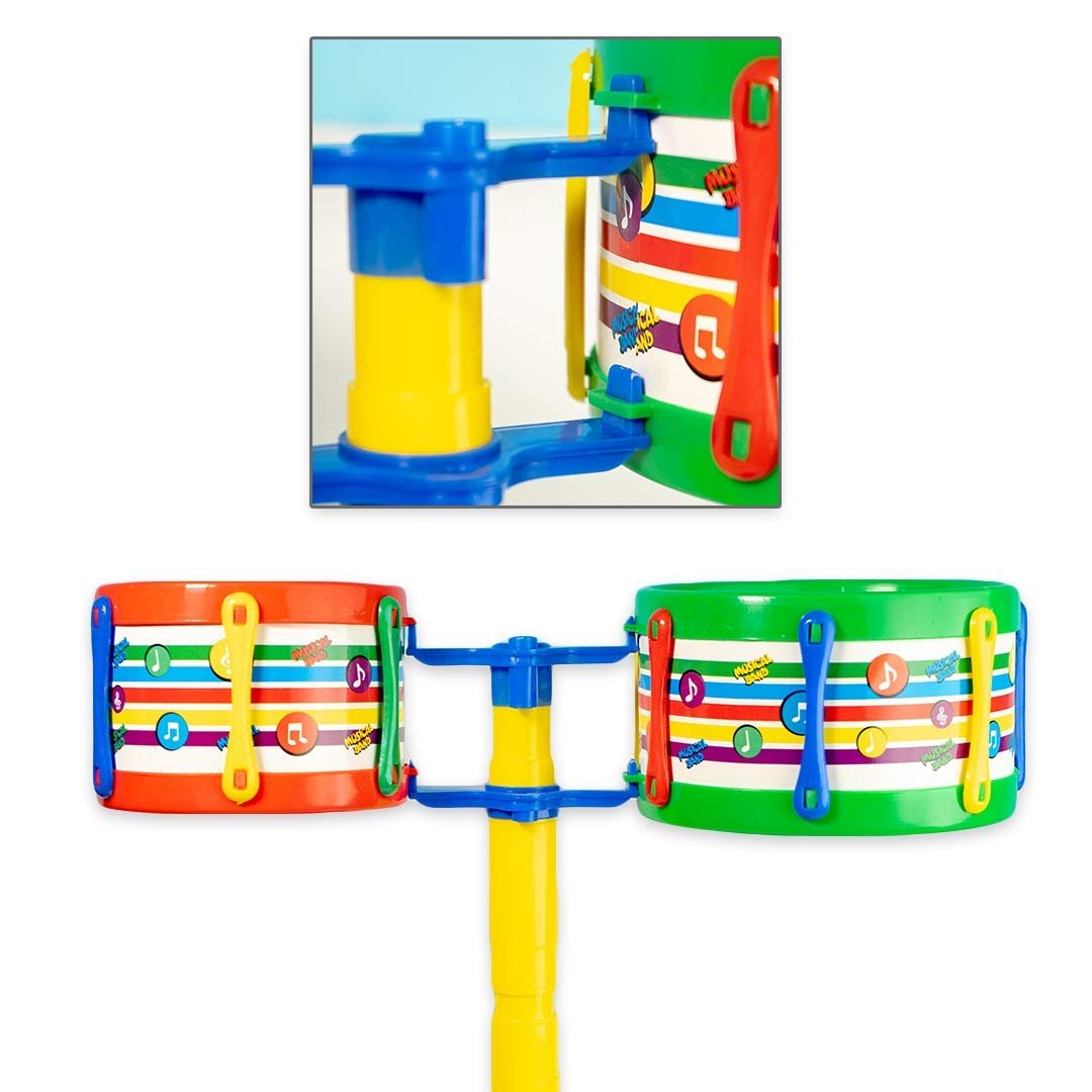 Jazz Drum Set Kit with 3 Drums & Sticks for Kids