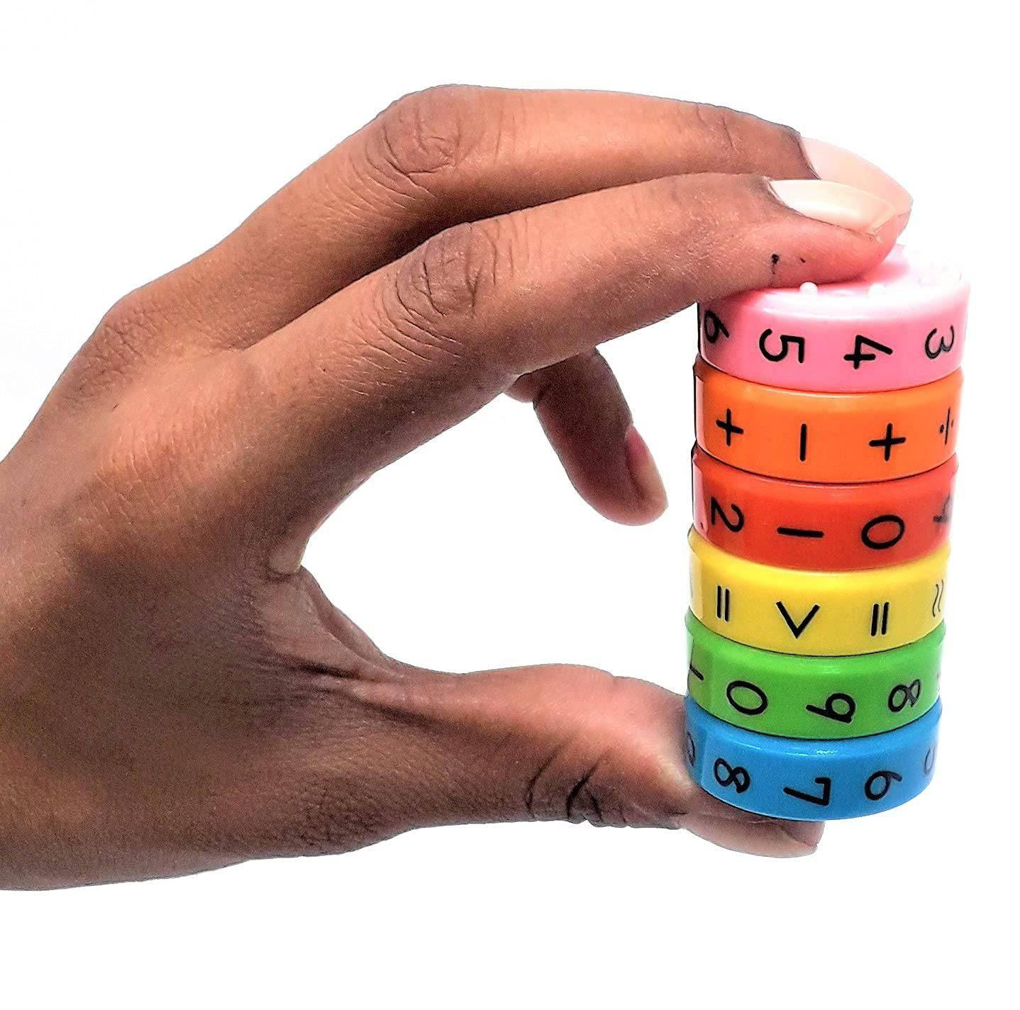Math Cylinder Circular Shape Educational Abacus Puzzle - BulkBy