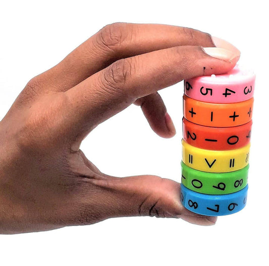 Math Cylinder Circular Shape Educational Abacus Puzzle - BulkBy