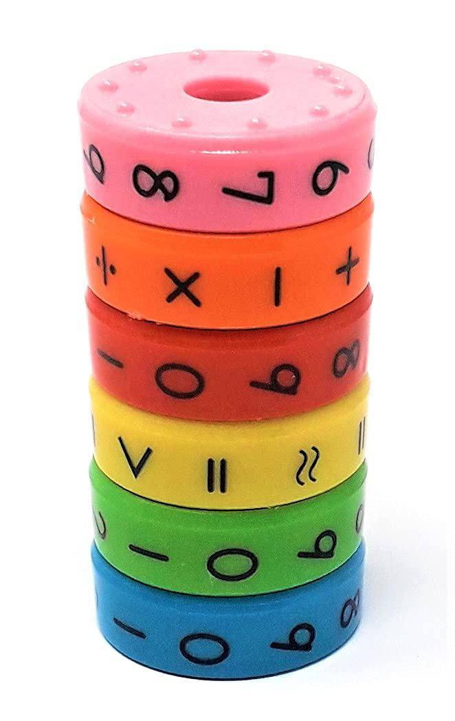 Math Cylinder Circular Shape Educational Abacus Puzzle - BulkBy