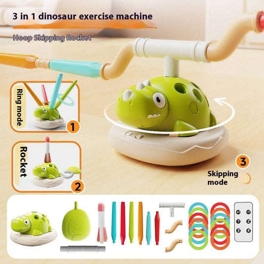 Multifunctional Three-in-one Dinosaur Exercise Machine Children's Ring Throwing Skipping Rope Skyrocket Indoor Outdoor Training Sports - BulkBy