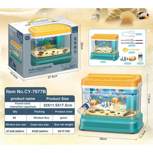 Parent-child Interaction Aquarium Electric Music Light Children Pet Fish Tank - BulkBy